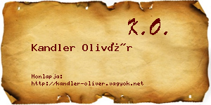 Kandler Olivér névjegykártya